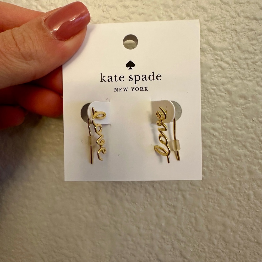 Kate Spade Gold 'Love' Earrings